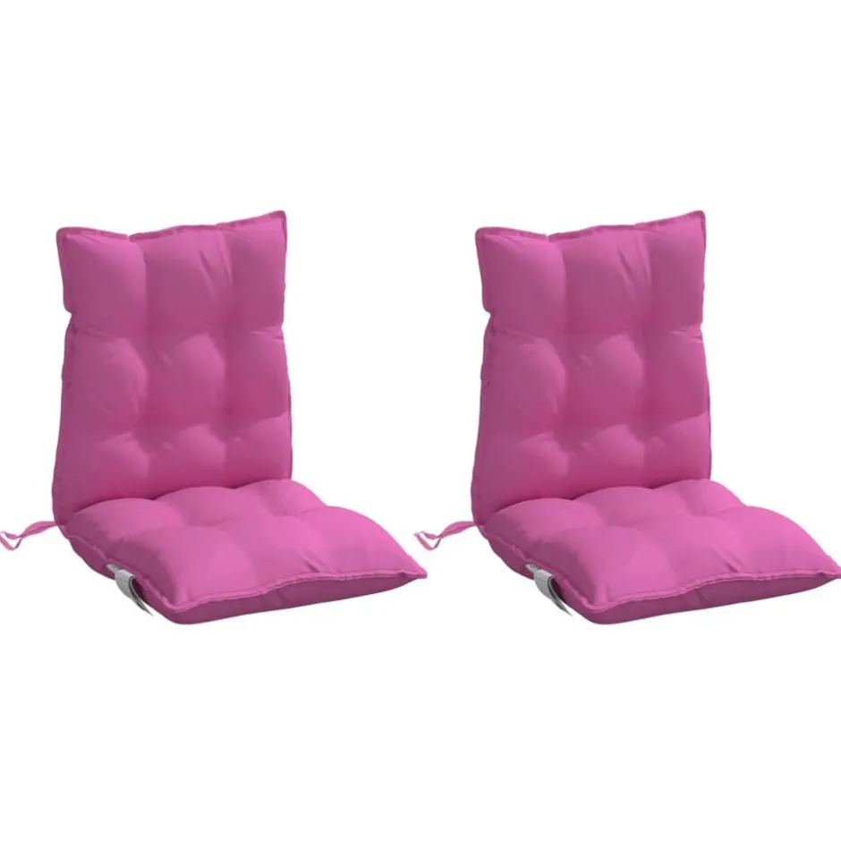 vidaXL Stolsdynor 2 st oxfordtyg Rosa