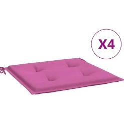 Outlet vidaXL Stolsdynor 2 st 40x40x4 cm tyg Rosa