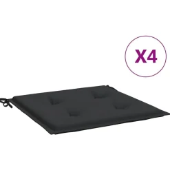 Clearance vidaXL Stolsdynor 4 st 40x40x4 cm oxfordtyg Svart