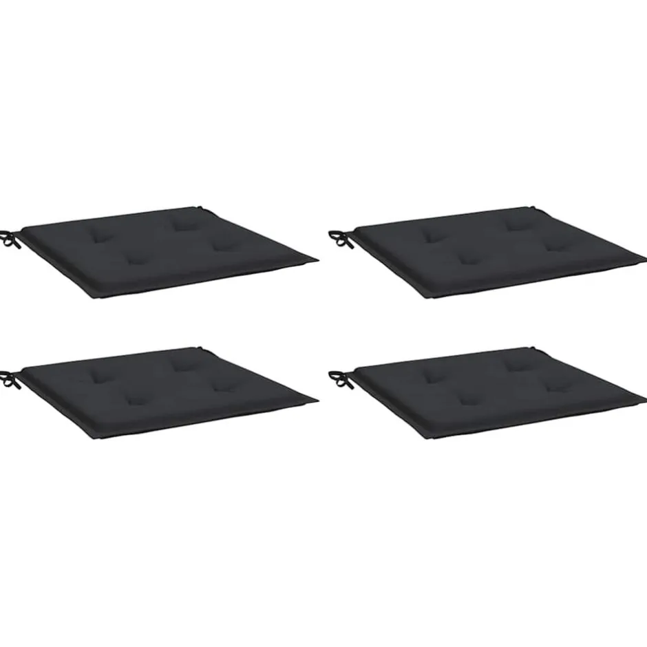 Clearance vidaXL Stolsdynor 4 st 40x40x4 cm oxfordtyg Svart