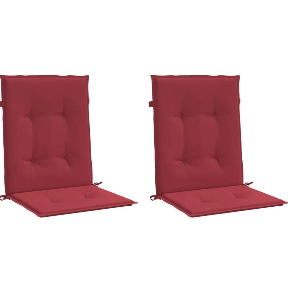 vidaXL Stolsdynor 2 st vinröd 100x50x3 cm oxfordtyg