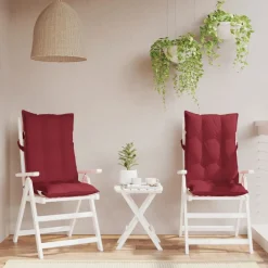 Sale vidaXL Stolsdynor för stolar med hög rygg 2 st oxfordtyg Vinröd