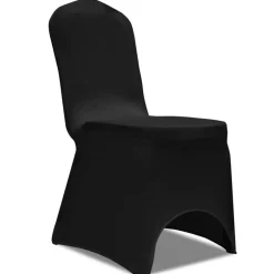 Discount vidaXL Stolsöverdrag 4 st Svart