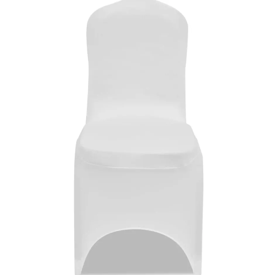 Discount vidaXL Stolsöverdrag stretch 50 st Vit