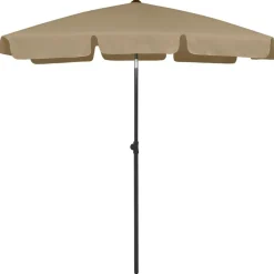 vidaXL Strandparasoll 180x120 cm Taupe
