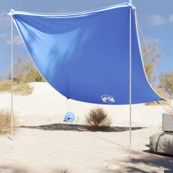 vidaXL Strandskydd med sandpåsar blå 214x236 cm