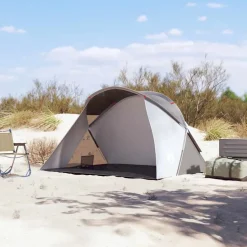 vidaXL Strandtält 2 personer grå pop-up vattentät