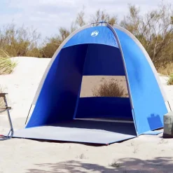 vidaXL Strandtält 3 personer azurblå vattentät