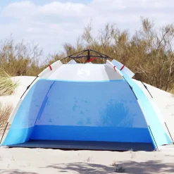 vidaXL Strandtält 2 personer azurblå snabbrest vattentätt