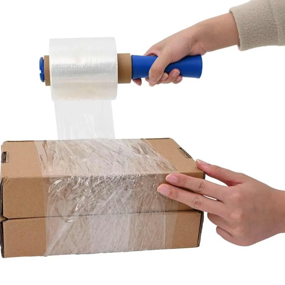 New vidaXL Sträckfilm med handtag 10 st 23 μm 10 cm x 150 m Transparent