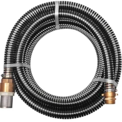 vidaXL Sugslang med koppling i mässing 4 m 25 mm Svart