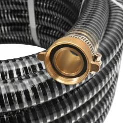 vidaXL Sugslang med koppling i mässing 4 m 25 mm Svart