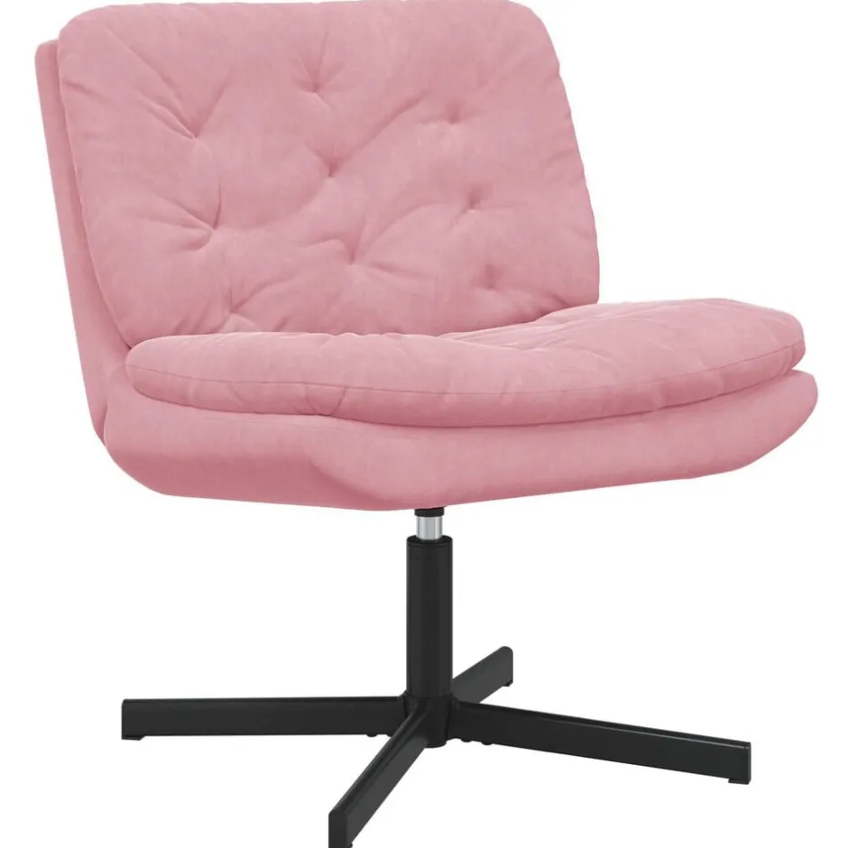 Best vidaXL Svängbar Avkopplingsstol 63 x 75 x 76 cm Sammet Rosa
