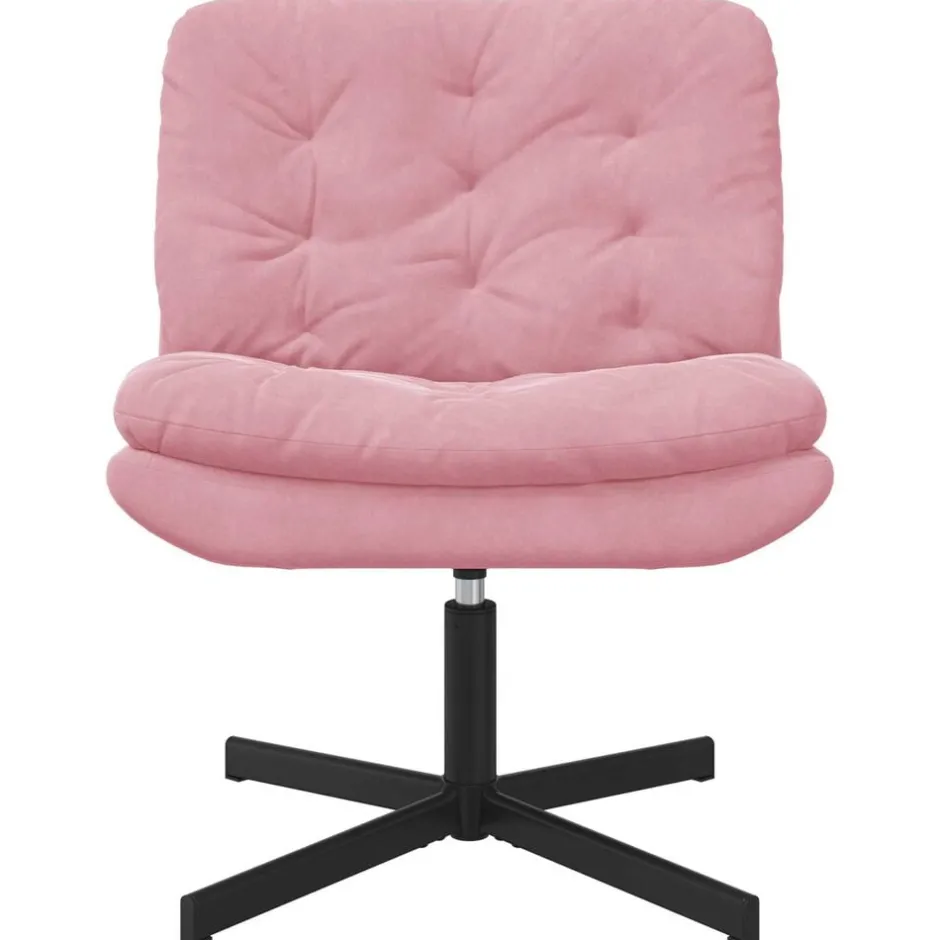 Best vidaXL Svängbar Avkopplingsstol 63 x 75 x 76 cm Sammet Rosa