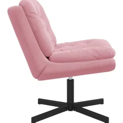 Best vidaXL Svängbar Avkopplingsstol 63 x 75 x 76 cm Sammet Rosa