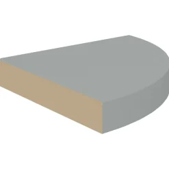 vidaXL Svävande hörnhylla grå 25x25x3,8 cm MDF