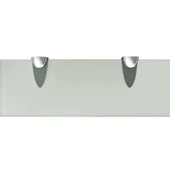 New vidaXL Svävande hylla glas 30x10 cm 8 mm Vit