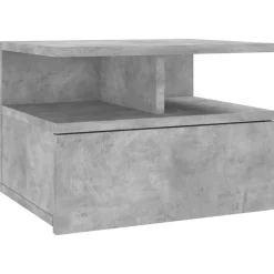 Best vidaXL Svävande sängbord 40x31x27 cm konstruerat trä Betonggrå
