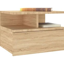 vidaXL Svävande sängbord sonoma-ek 40x31x27 cm konstruerat trä Sonoma ek