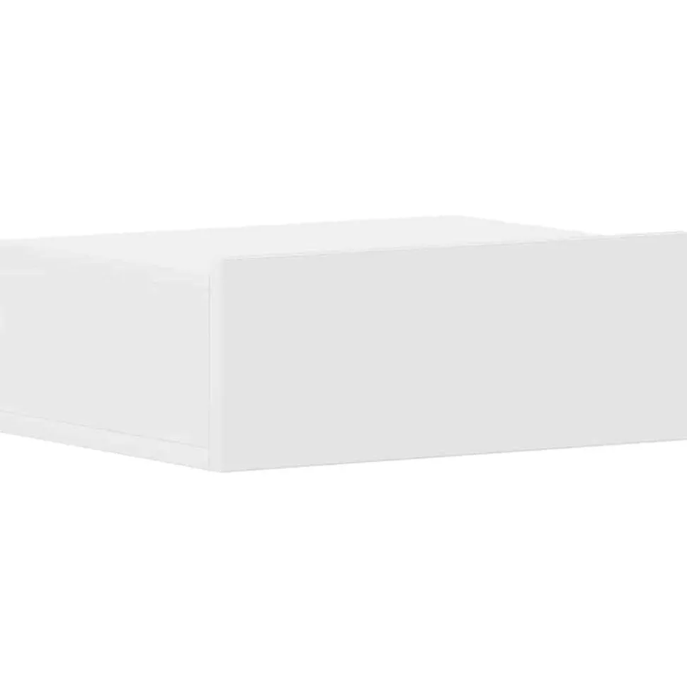 vidaXL Svävande sängbord vit 40x30x15 cm konstruerat trä