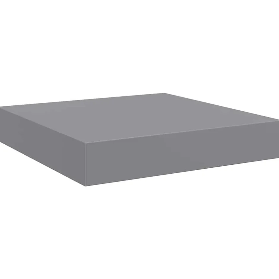 Best vidaXL Svävande vägghylla 23x23,5x3,8 cm MDF Grå
