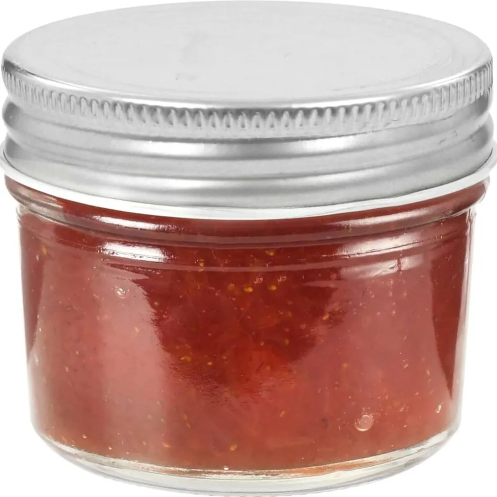 vidaXL Syltburkar i glas med silvriga lock 24 st 110 ml