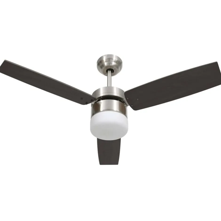 Hot vidaXL Takfläkt med lampa och fjärrkontroll 108 cm Mörkbrun