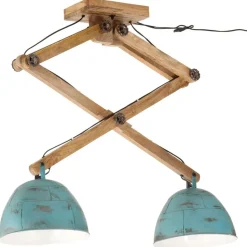 vidaXL Taklampa 25 W nött blå 29x18x85 cm E27
