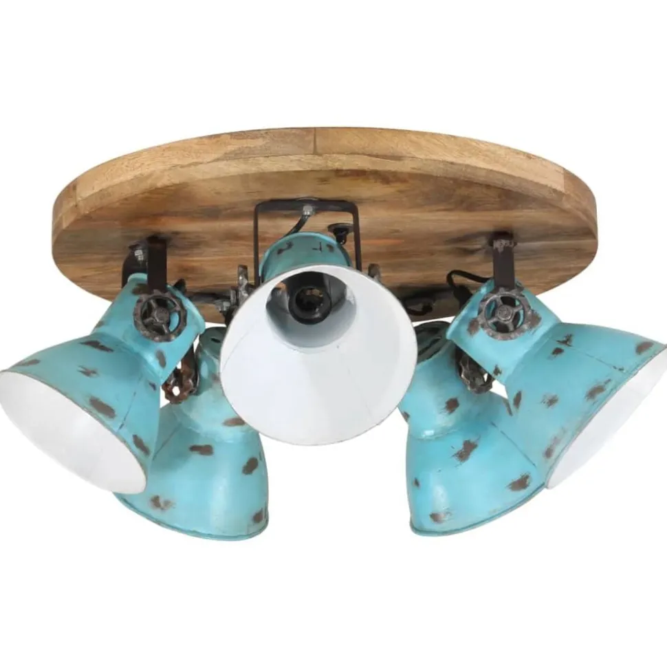 vidaXL Taklampa 25 W nött blå 50x50x25 cm E27