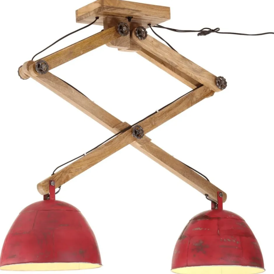 Online vidaXL Taklampa 25 W nött 29x18x85 cm E27 Röd