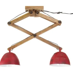 Online vidaXL Taklampa 25 W nött 29x18x85 cm E27 Röd