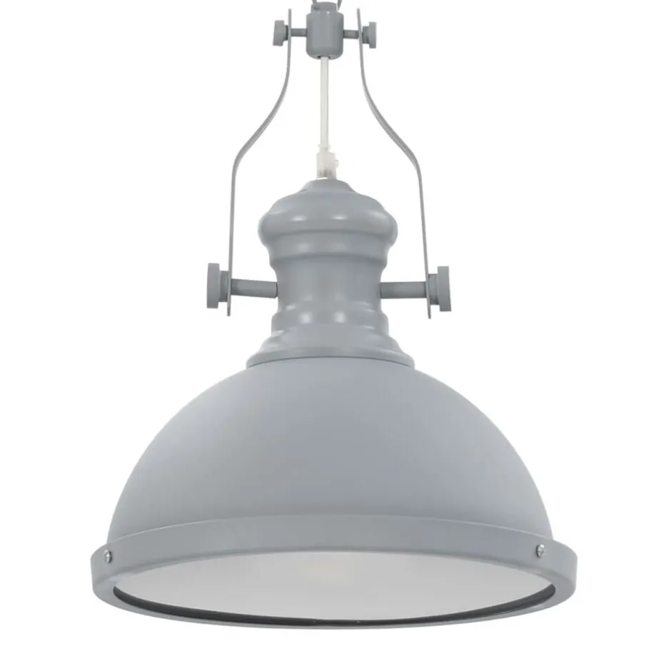Discount vidaXL Taklampa rund E27 Grå
