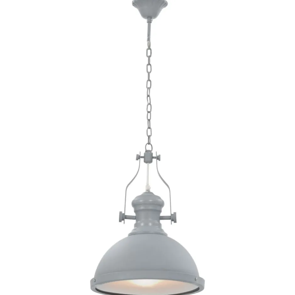 Discount vidaXL Taklampa rund E27 Grå