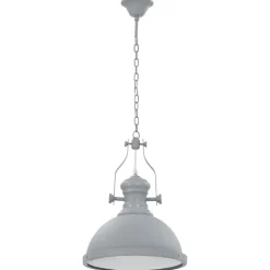Discount vidaXL Taklampa rund E27 Grå