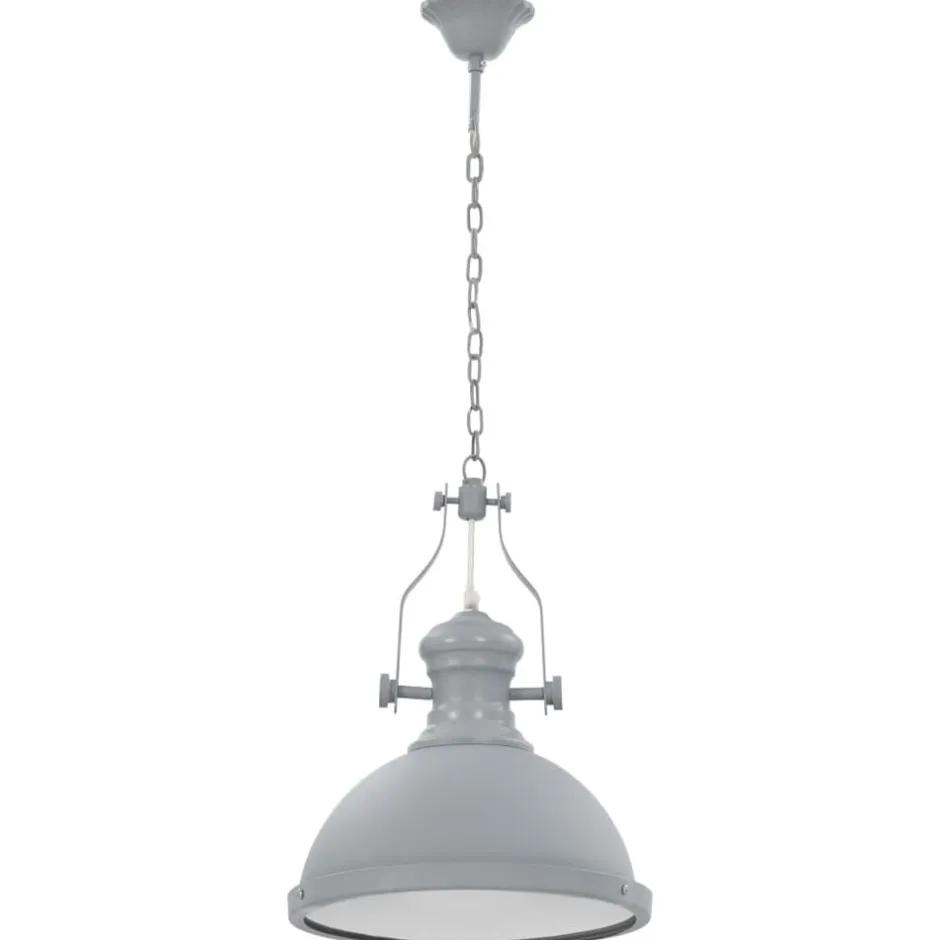 Discount vidaXL Taklampa rund E27 Grå