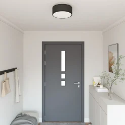 vidaXL Taklampa med strålkastare Svart 30 x 30 x 13,5 cm tyg