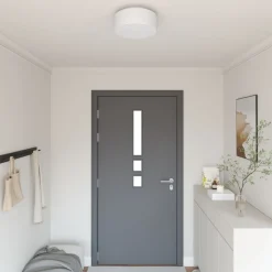 vidaXL Taklampa med strålkastare Vit 30 x 30 x 13,5 cm tyg