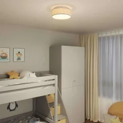 vidaXL Taklampa med strålkastare Grå 30 x 30 x 13,5 cm tyg