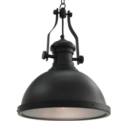 vidaXL Taklampa svart rund E27