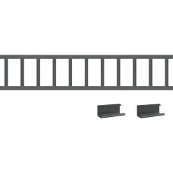 Clearance vidaXL Taksnöskydd 100 x 2,5 x 20 cm Stål Antracit