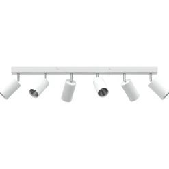 vidaXL Takspotlight med strålkastare Vit 73 x 6 x 16 cm Metall