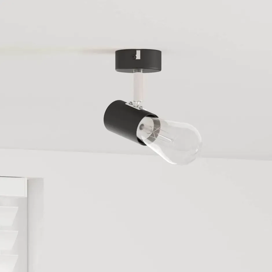 Online vidaXL Takspotlight med strålkastare 6,5 x 6 x 11,5 cm Metall Svart