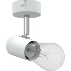 Discount vidaXL Takspotlight med strålkastare 6,5 x 6 x 11,5 cm Metall Vit