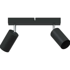 vidaXL Takspotlight med strålkastare Svart 26 x 6 x 16 cm Metall