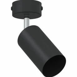 vidaXL Takspotlight med strålkastare Svart 6 x 6 x 16 cm Metall