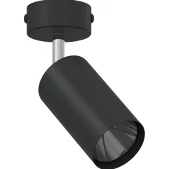 vidaXL Takspotlight med strålkastare Svart 6 x 6 x 16 cm Metall