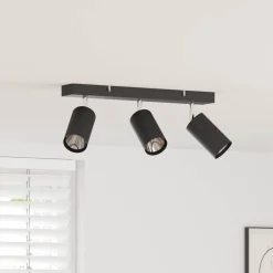 vidaXL Takspotlight med strålkastare Svart 38 x 6 x 16 cm Metall