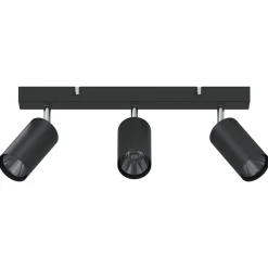 vidaXL Takspotlight med strålkastare Svart 38 x 6 x 16 cm Metall