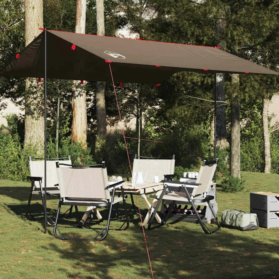 vidaXL Tarp brun 306x306 cm vattentät