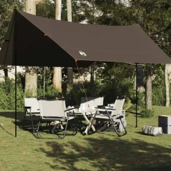 vidaXL Tarp brun 438x376x212 cm vattentät
